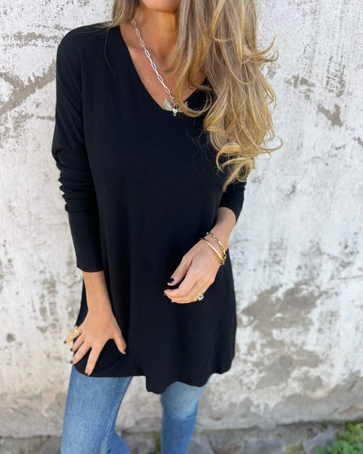 Anya | Soft Drape V-Neck Top - Flattering in all the right places.