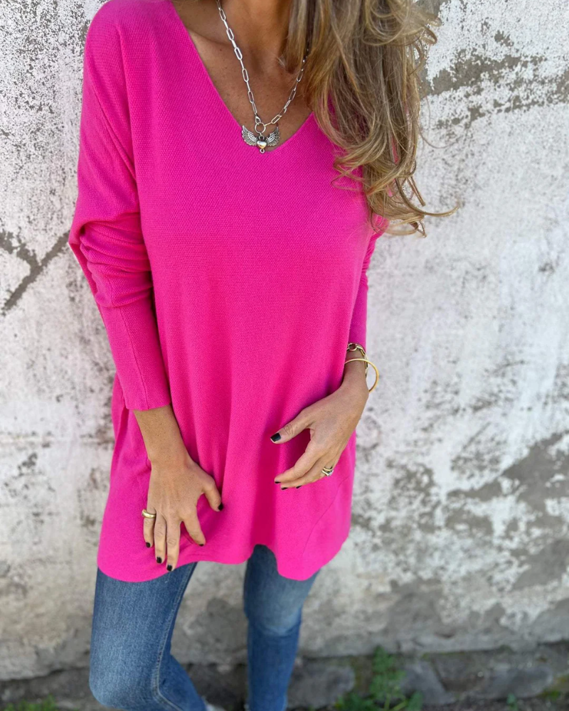 Anya | Soft Drape V-Neck Top - Flattering in all the right places.