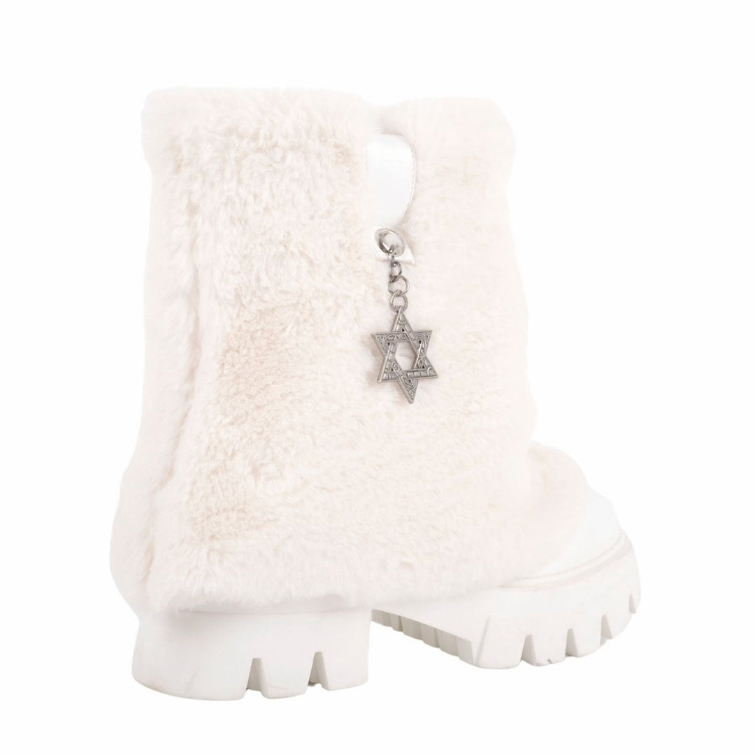 Platform Fur Fold Over Ankle Boots