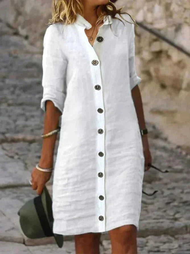C&G™| Breezy Comfort Shirt Dress