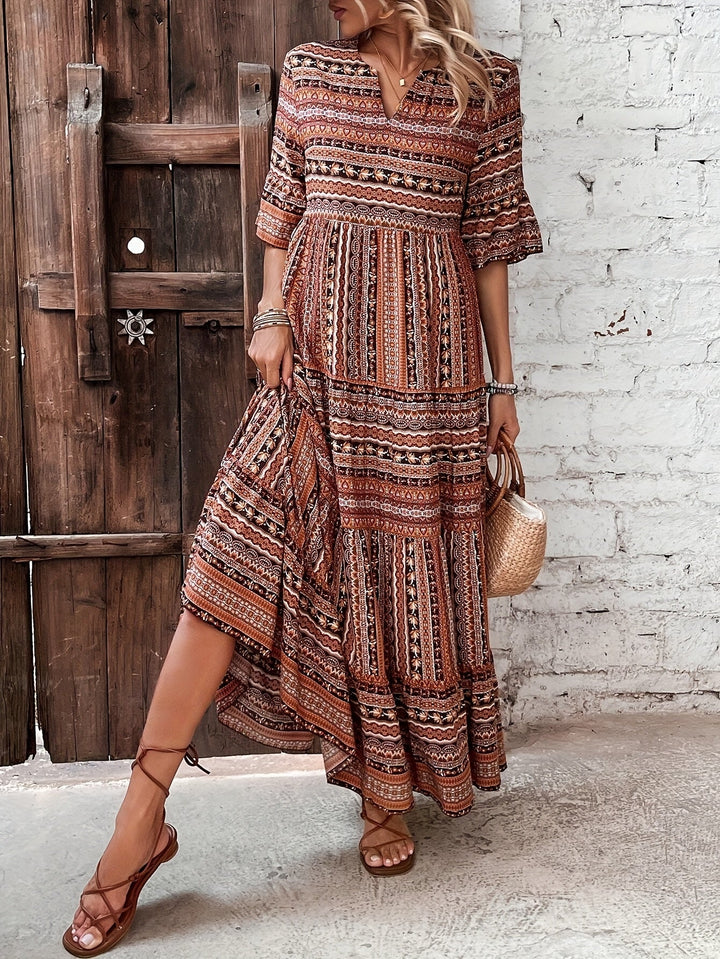 Anna – V-Neck Cotton Dress