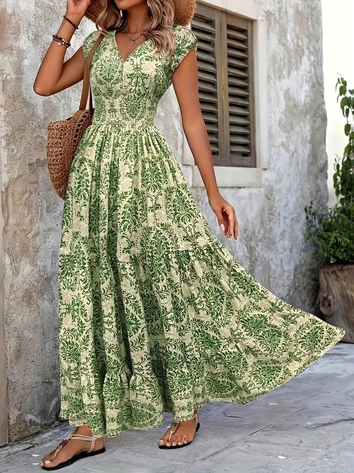 Arianna – Boho V-Neck Maxi Dress