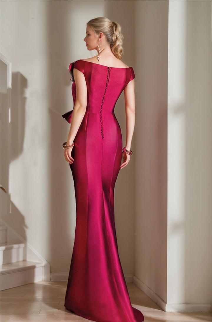 Trumpet/Mermaid Off-the-Shoulder Mother of the Bride Dresses with High Split