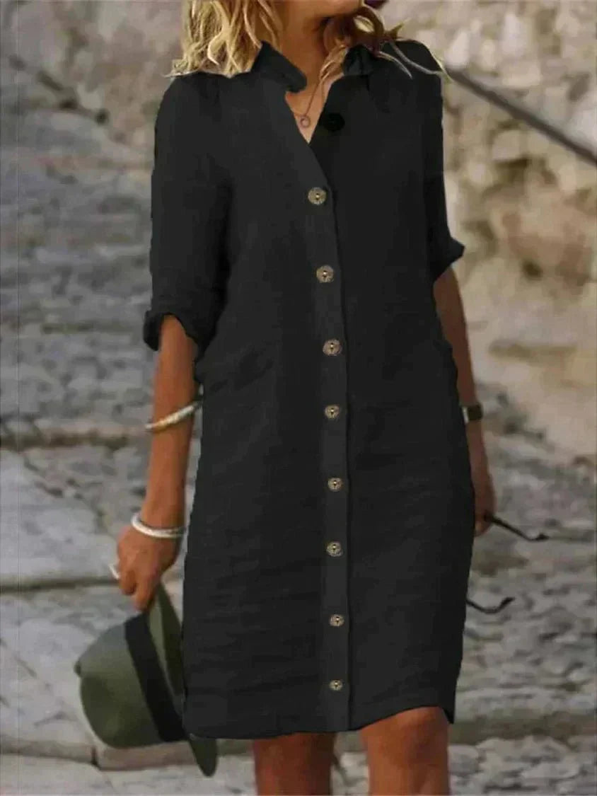 C&G™| Breezy Comfort Shirt Dress