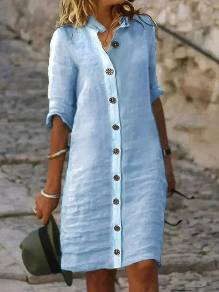 C&G™| Breezy Comfort Shirt Dress