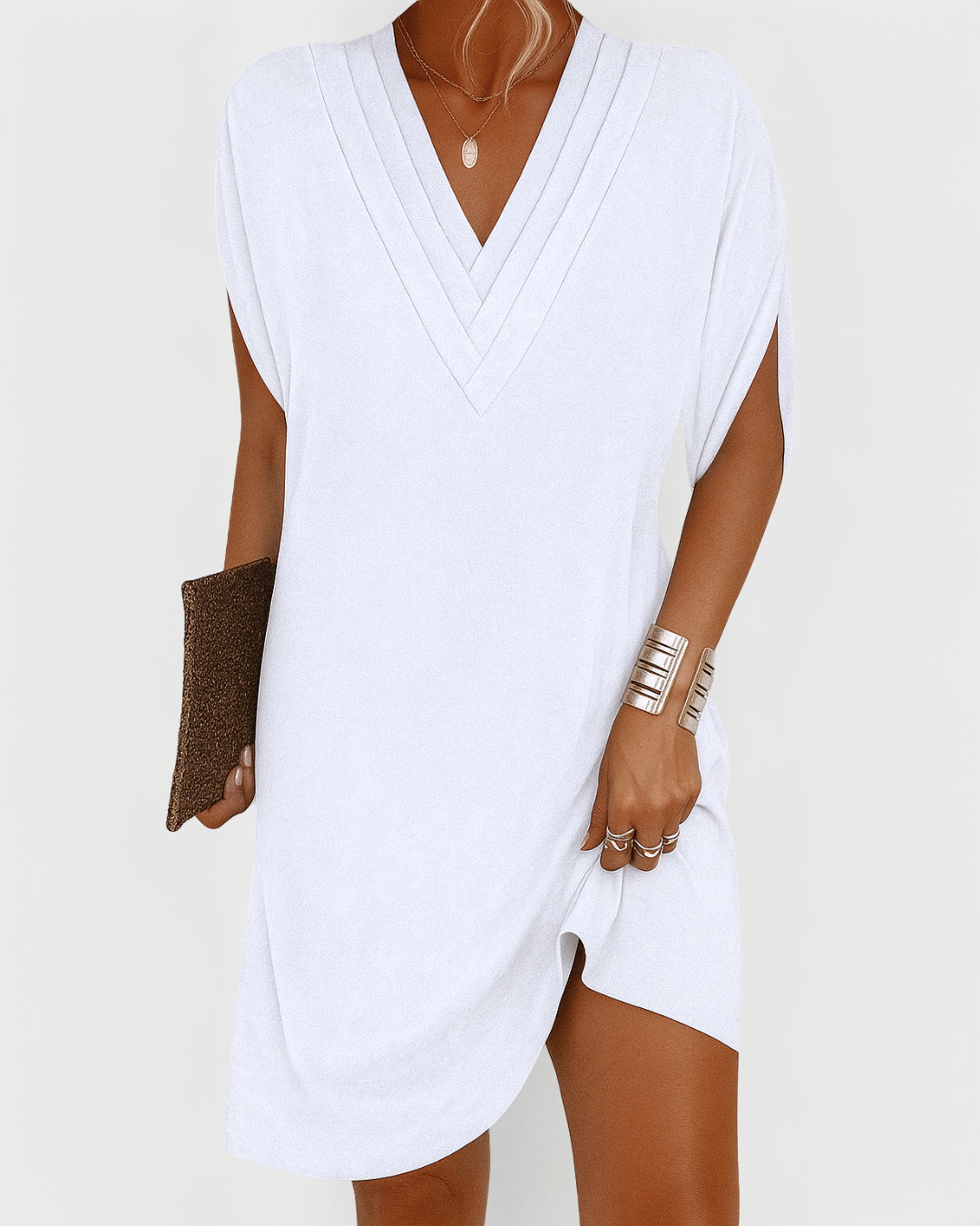 C&G™ | V-Neck Casual Mini Dress