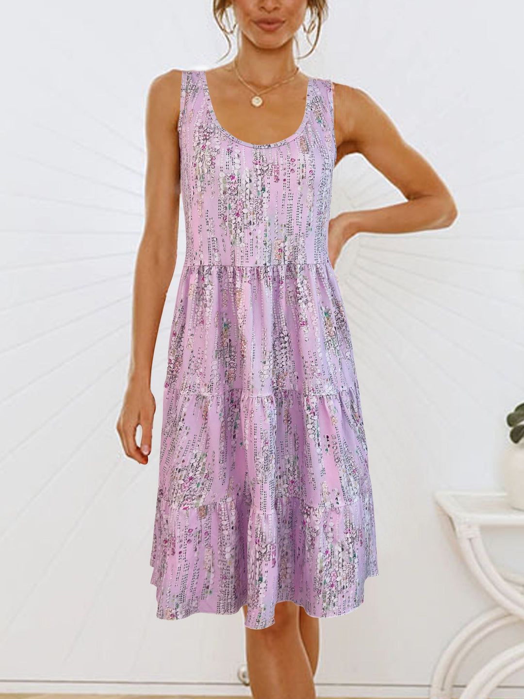 Maya – Floral Dress with Tummy Coverage