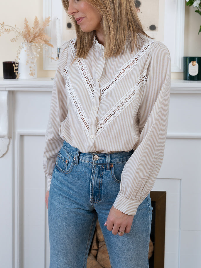 Beige Corina Blouse