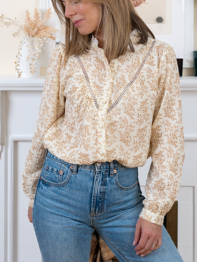 Beige Emily Blouse