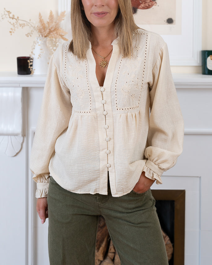 Beige Loly Blouse