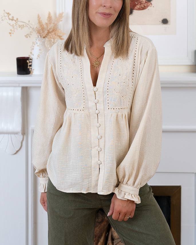 Beige Loly Blouse