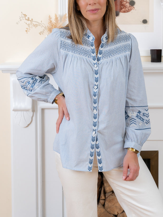 Blue Diana Blouse