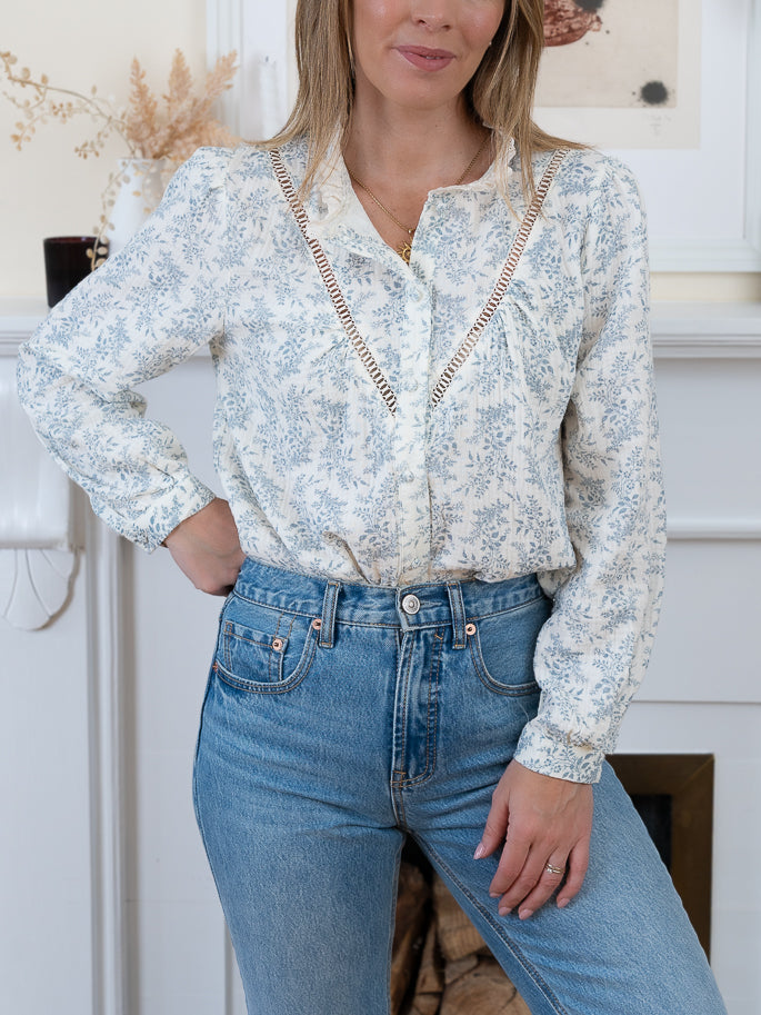 Blue Emily Blouse