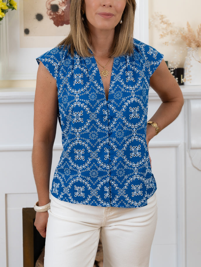 Blue Evelyn blouse
