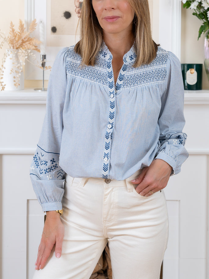Blue Diana Blouse