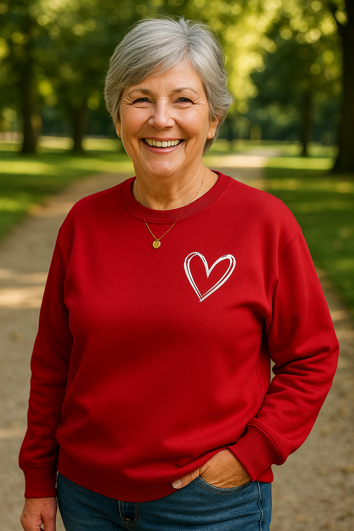 Tess |  Heart Detail Jumper - Comfort, Style and Softness