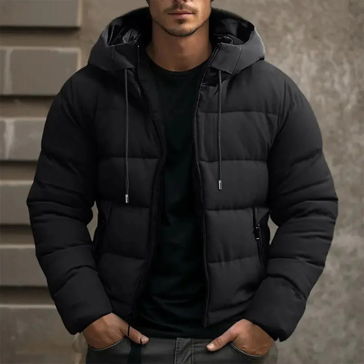 Men's buffer winter zipper jacket | Hood