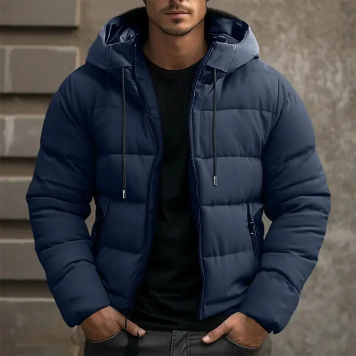Men's buffer winter zipper jacket | Hood