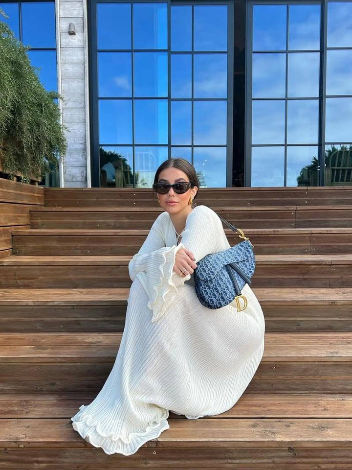 Amber - Elegant Ruffles Flared Long