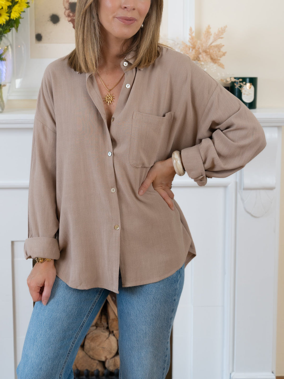 Taupe Kristen shirt