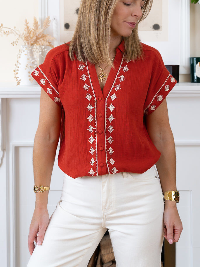 Terracotta Camila Blouse