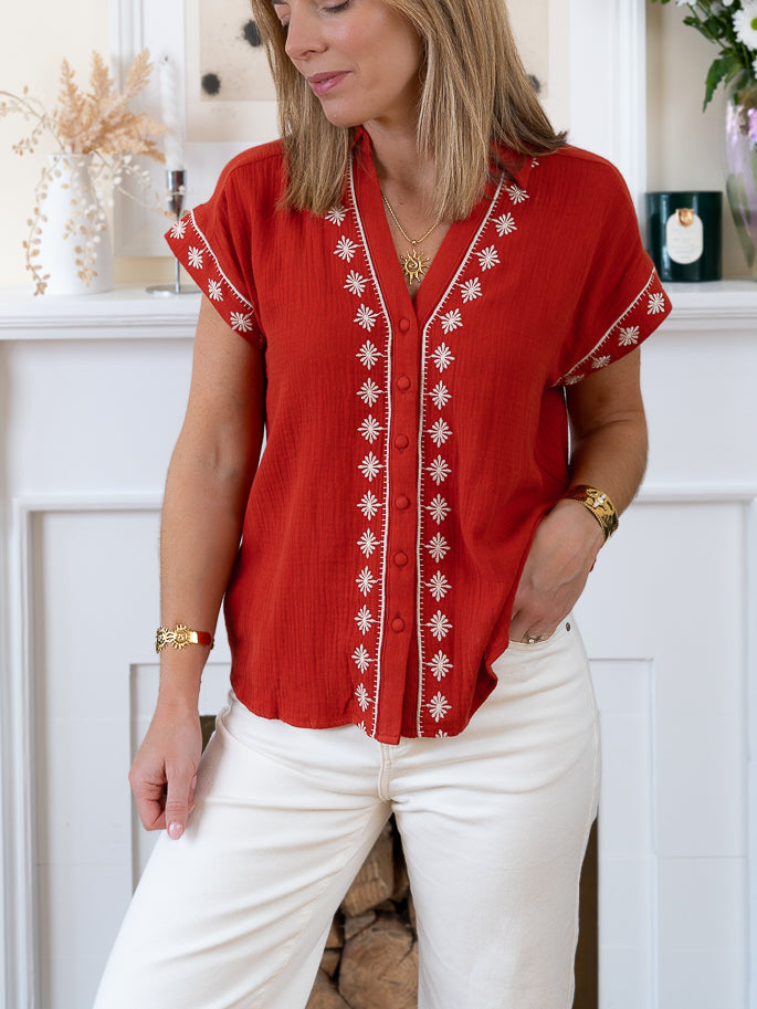 Terracotta Camila Blouse