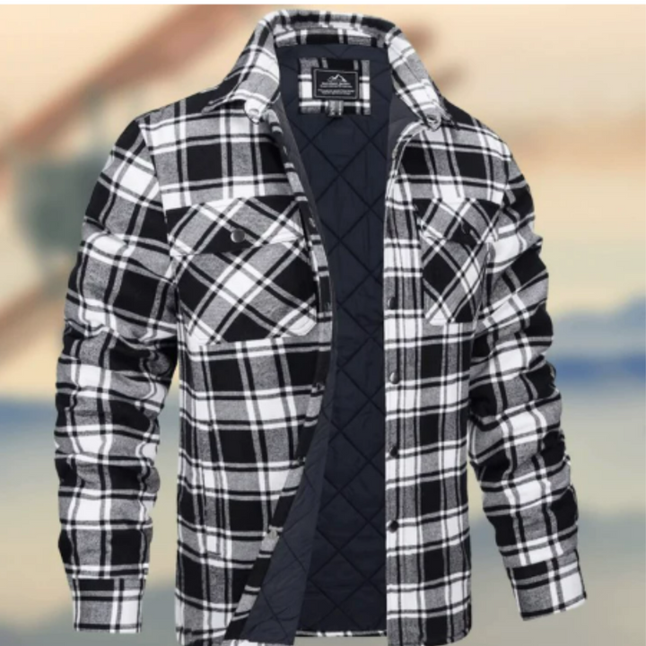 Men's button down warm shirt jacket | Long -sleeved