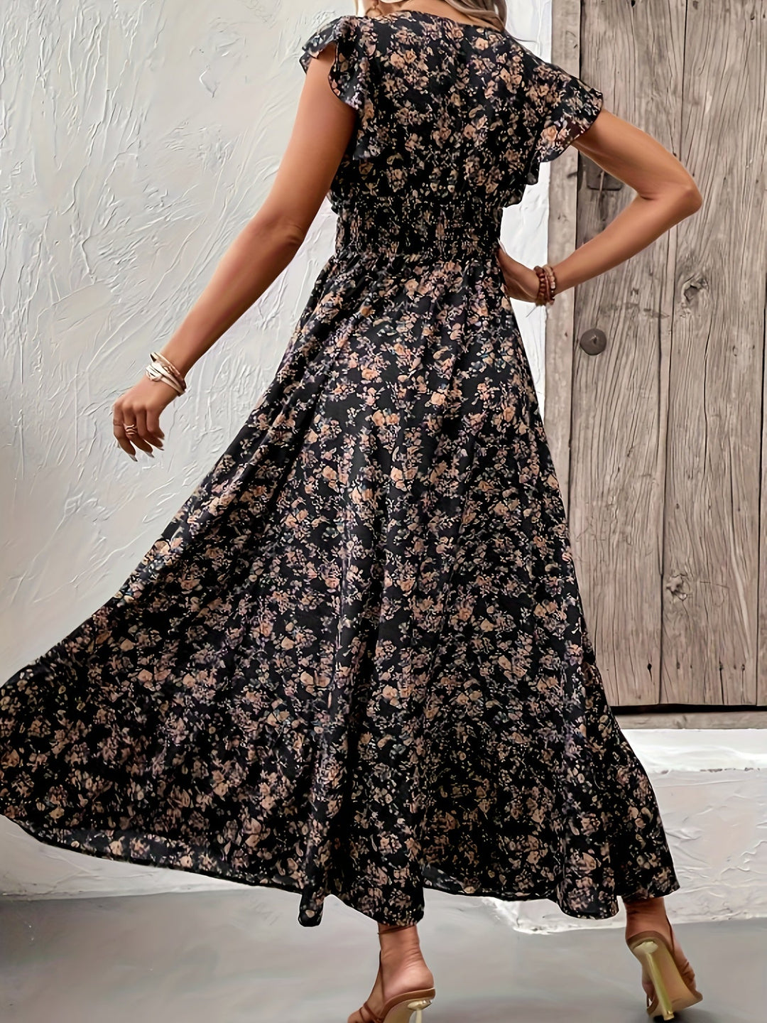 Naila – Floral Ruffle Dress