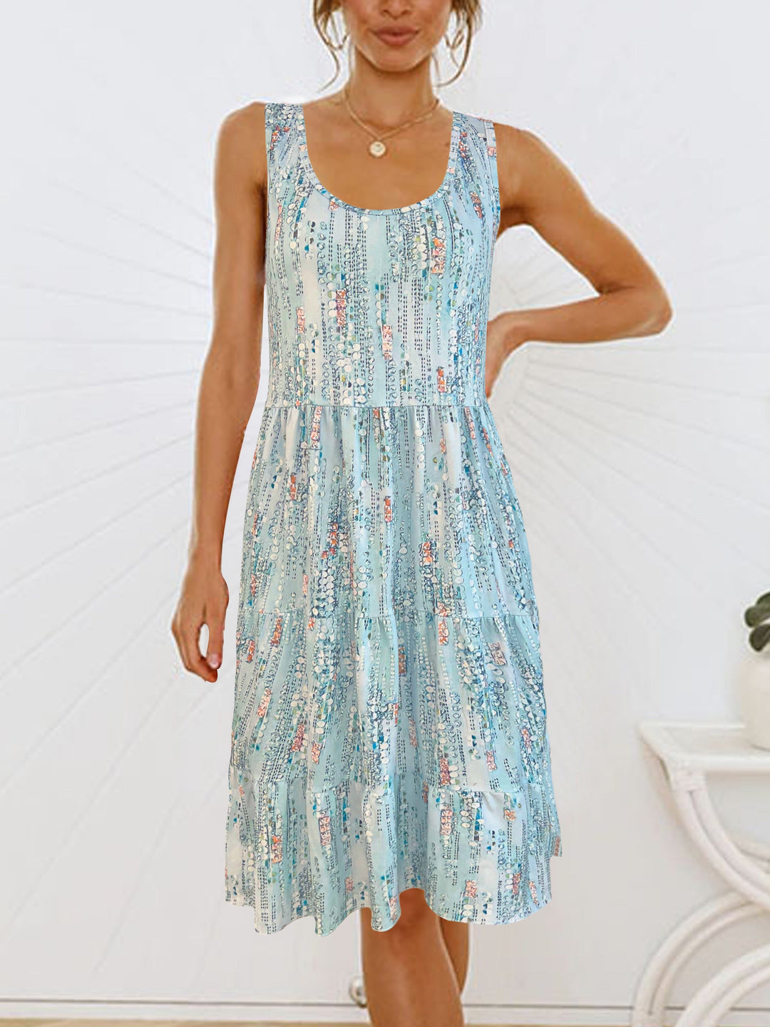 Maya – Floral Dress with Tummy Coverage