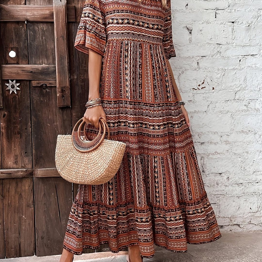 Anna – V-Neck Cotton Dress