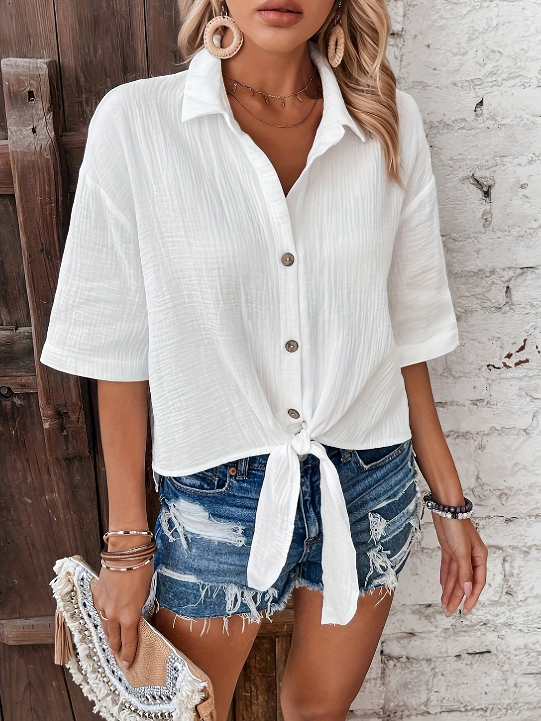 Mila – Knot Front Top