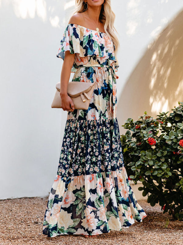 Ava - Maxi Dress with Floral Print and Ruffled Details