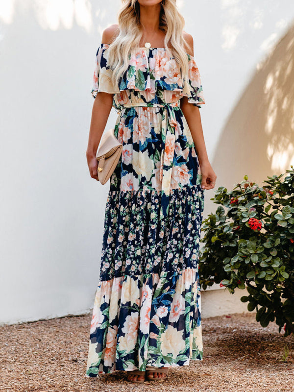Ava - Maxi Dress with Floral Print and Ruffled Details