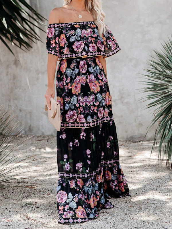 Ava - Maxi Dress with Floral Print and Ruffled Details