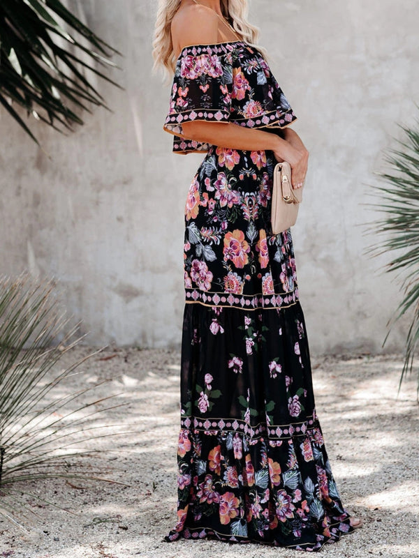 Ava - Maxi Dress with Floral Print and Ruffled Details
