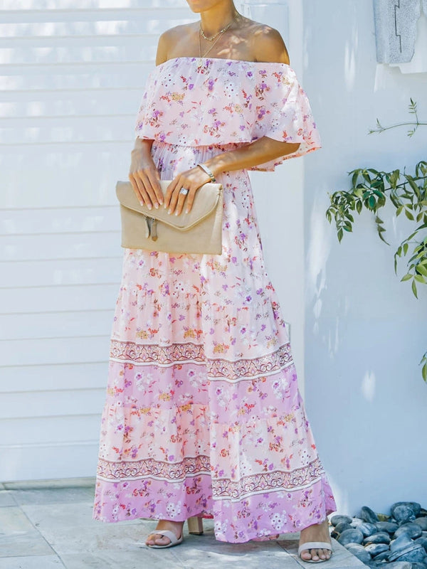 Ava - Maxi Dress with Floral Print and Ruffled Details