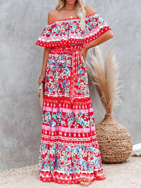 Ava - Maxi Dress with Floral Print and Ruffled Details