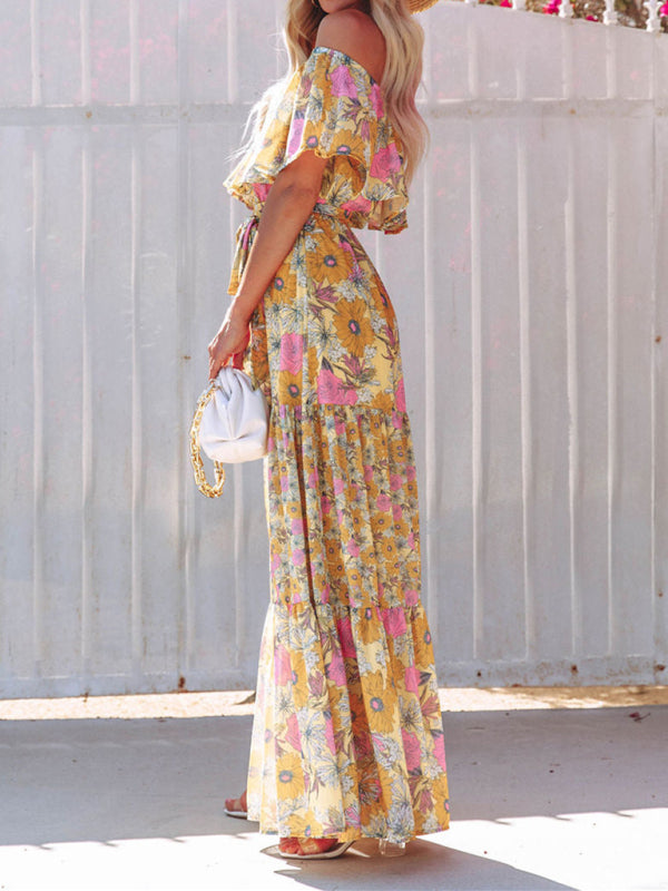 Ava - Maxi Dress with Floral Print and Ruffled Details