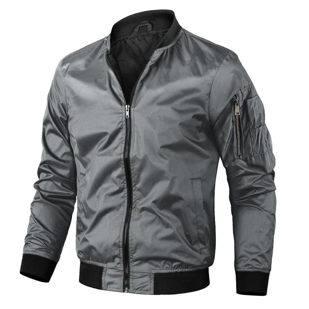 Men's casual bomber jacket | zipper