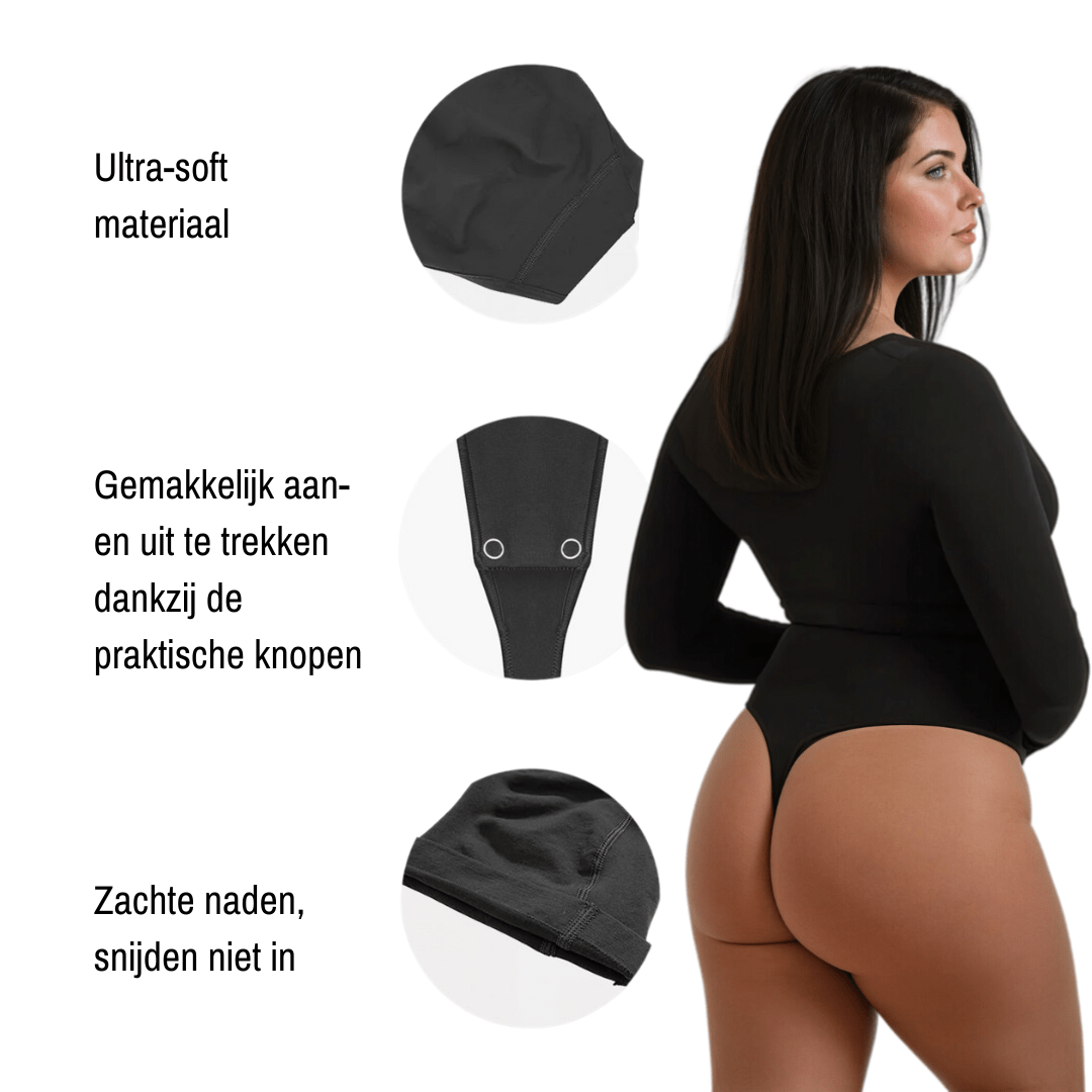 1+1 Gratis Snatching Shapewear Longsleeve Bodysuit String
