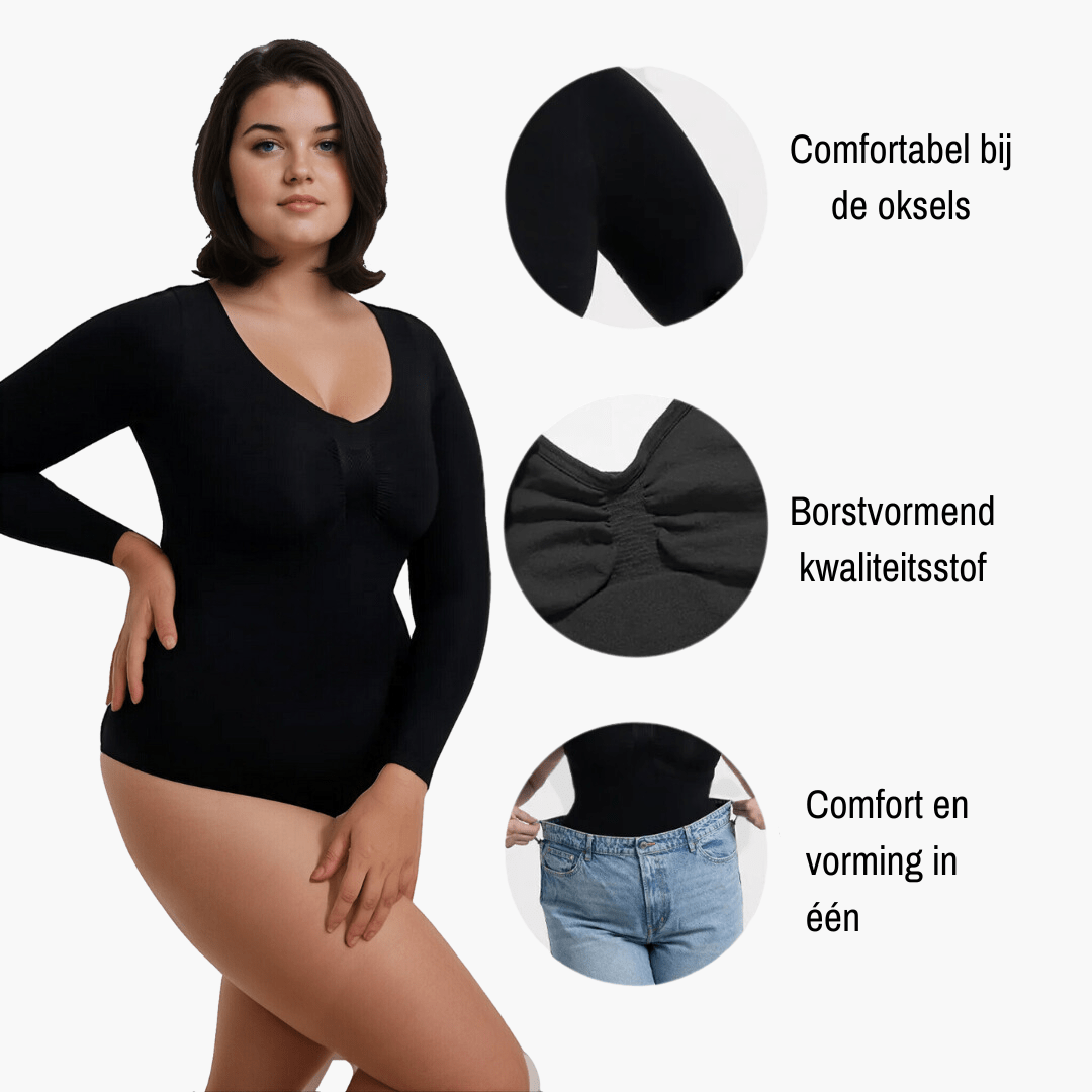 1+1 Gratis Snatching Shapewear Longsleeve Bodysuit String