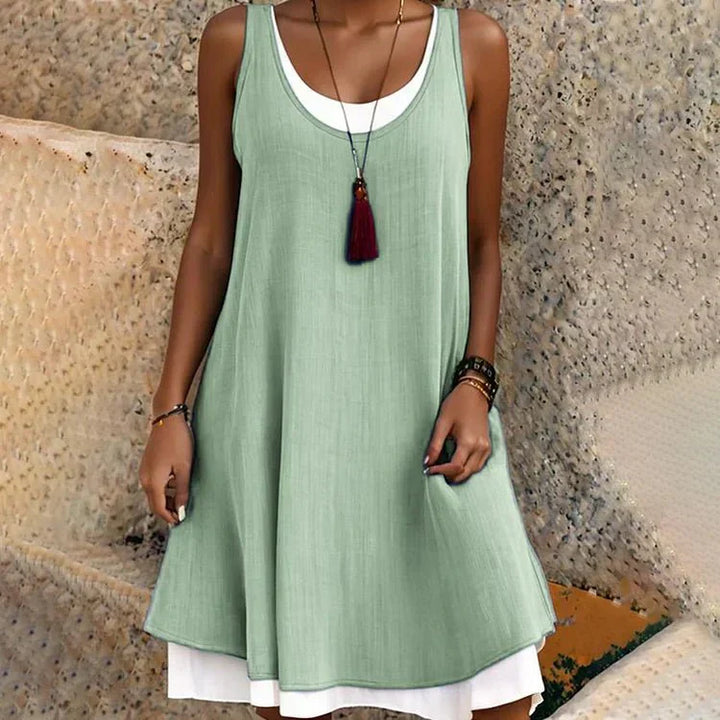 C&G™| Sunlit Sleeveless Midi Dress.