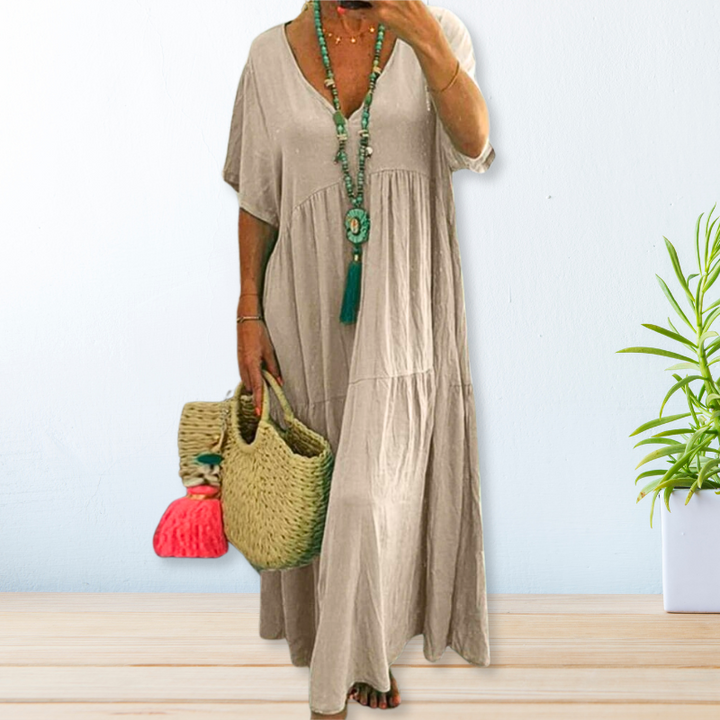 Jolaine - Relaxed Fit Summer Maxi Dress (Plus Size Available)
