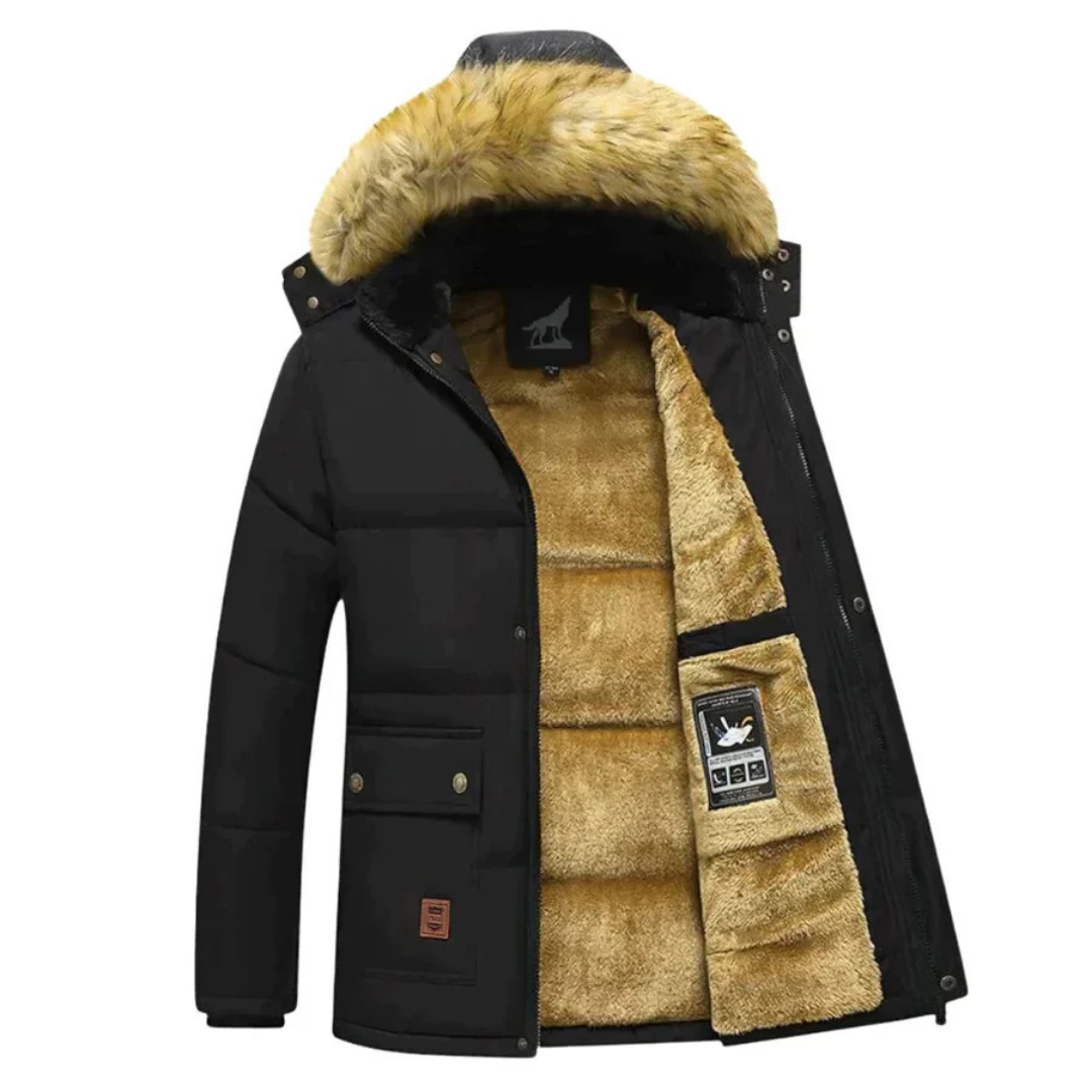 Men Winter Parka hooded jacket | zipper