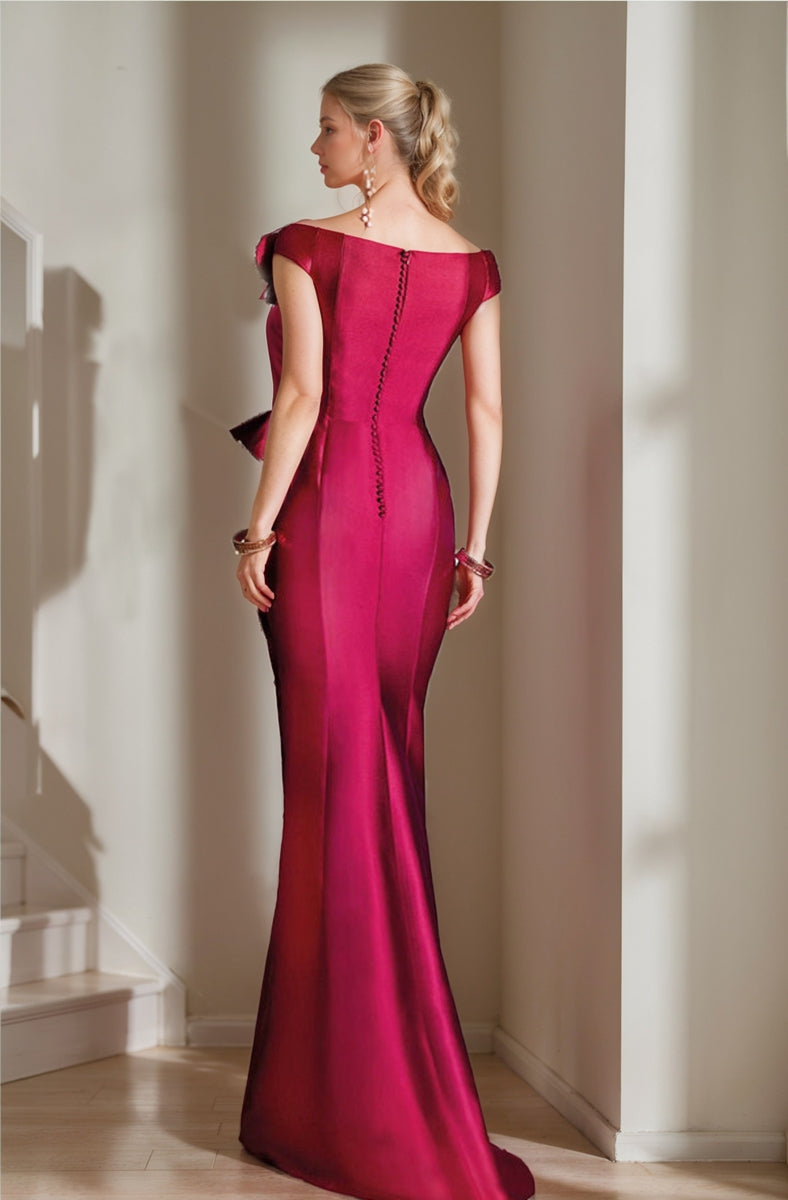 Trumpet/Mermaid Off-the-Shoulder Mother of the Bride Dresses with High Split