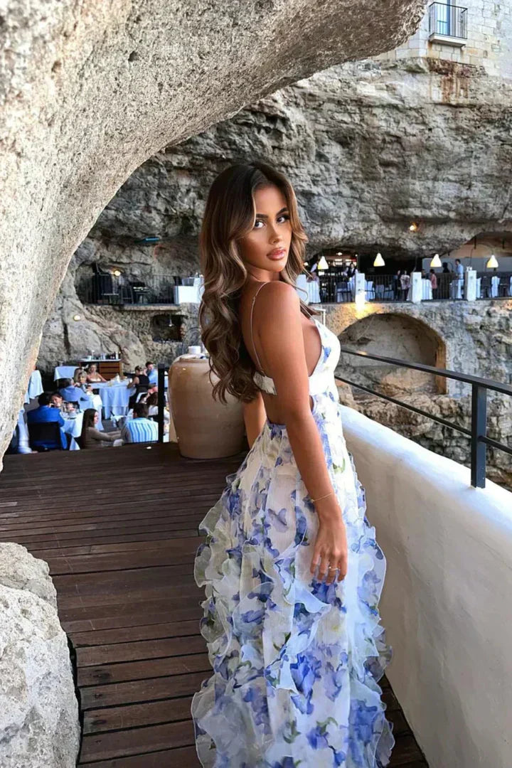 Cathy - Ruffled Floral Dress