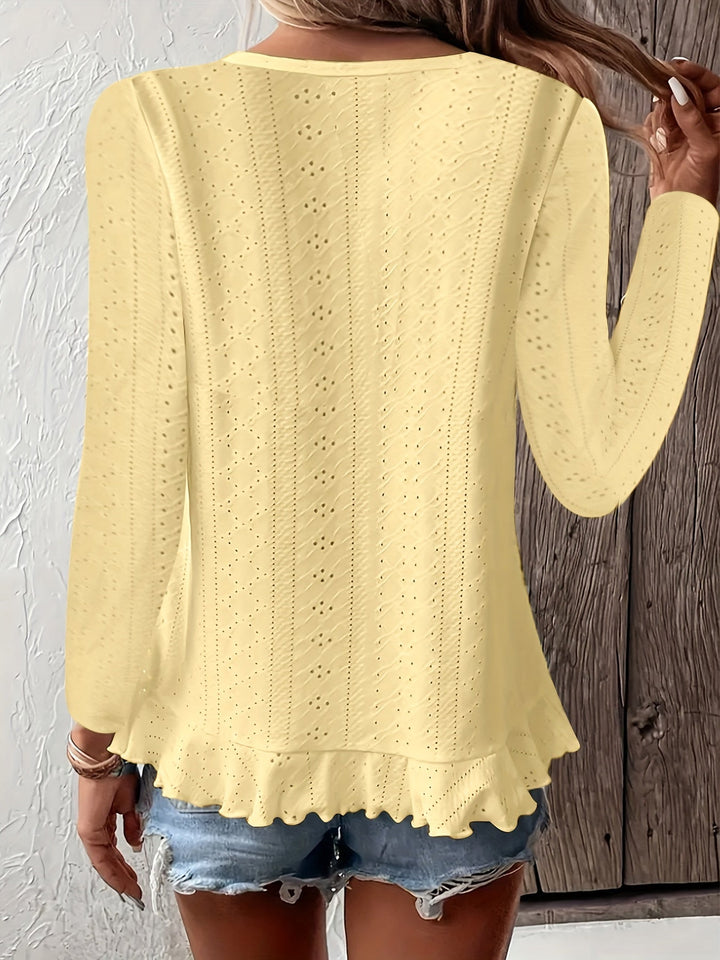 Liora – Blue Crew Top