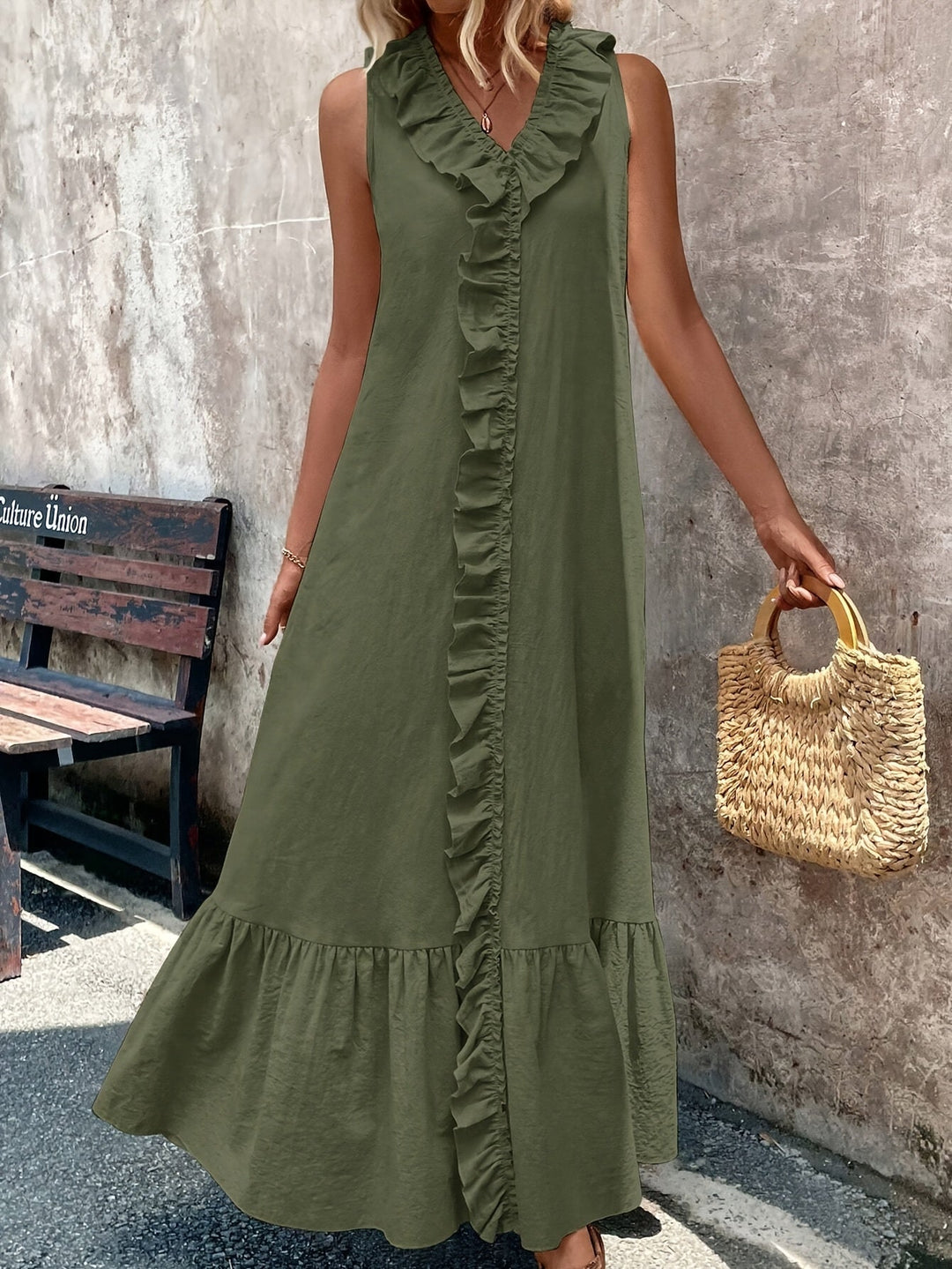 Lianna – Sleeveless Ruffle Maxi Dress