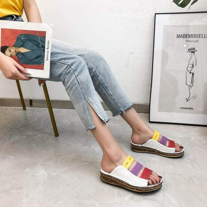 Sophia | Comfortable Supportive Tricolor Sandals for Women