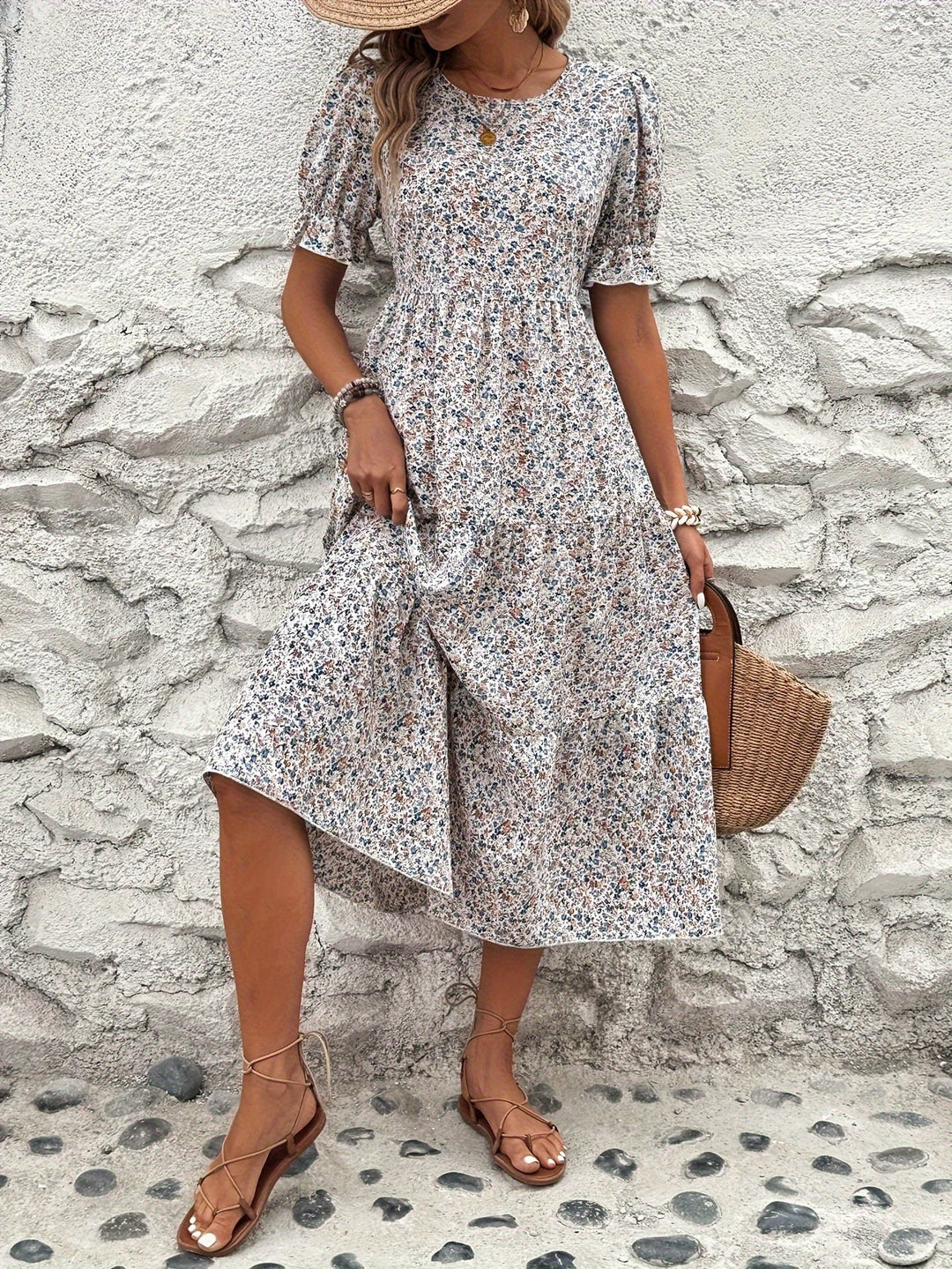 Evelyn – Floral Midi Dress